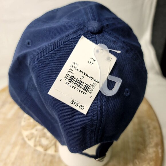 Navy Blue NY Embroidered Baseball Cap Adjustable Strap By Mad Engine - Picture 6 of 7